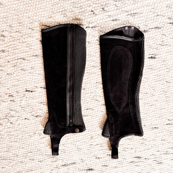 Ovation Women’s Suede Ribbed Half Chaps – Size Medium - Picture 4 of 9
